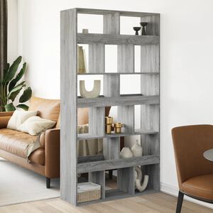vidaXL Разделител за стая сив сонома 100x33x187,5 см инженерно дърво