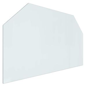 vidaXL Стъклена плоча за камина Прозрачен 100 x 60 cm Стъкло