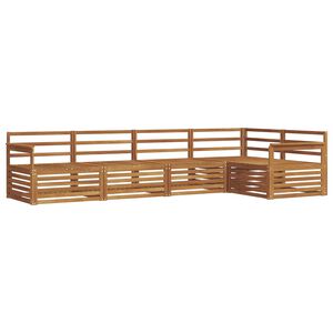 vidaXL Комплект дивани за открито 5 pcs Естествен