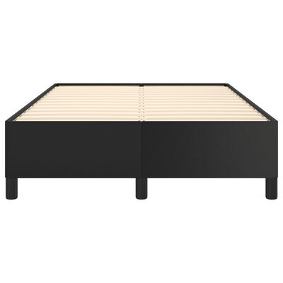 vidaXL Рамка за легло, черна, 120x190 см, изкуствена кожа