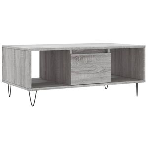 vidaXL Кафе маса, сив сонома, 90x50x36,5 см, инженерно дърво