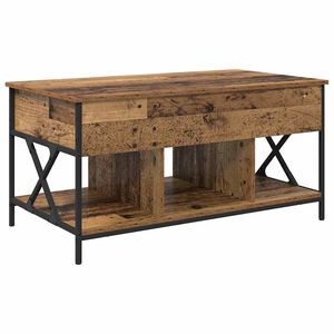 vidaXL Масичка за кафе Старо дърво 100 x 55 x 48.5 см