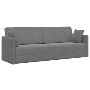 vidaXL Диван-легло за под Тъмен сив 213 x 70 x 77 см Кадифе