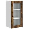 vidaXL Стенен стъклен шкаф PORTO Димян дъб 40 x 31 x 80 см