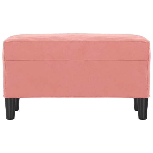 vidaXL Пейка, розова, 70x35x41 см, кадифе