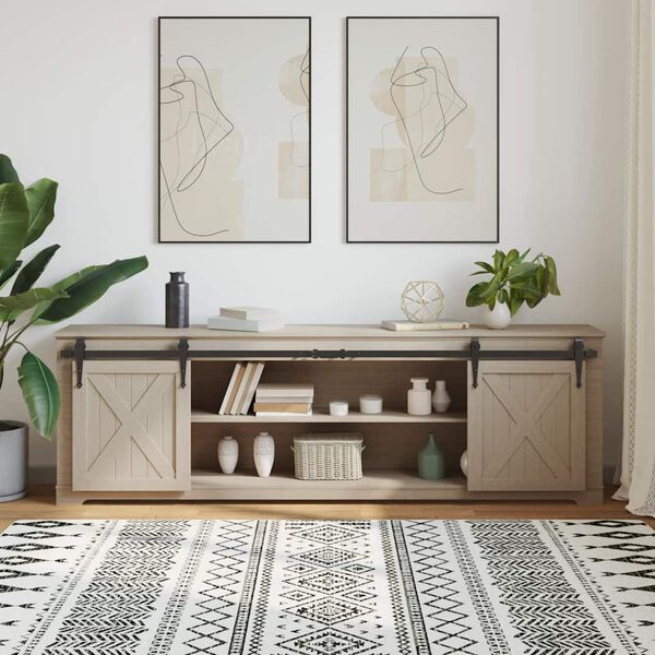 vidaXL Комплект плъзгащи се врати за шкафове 200 см въглеродна стомана