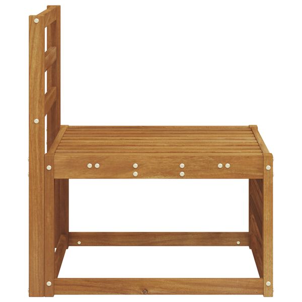 vidaXL Среден диван за открито Солидно акациево дърво Естествен