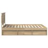 vidaXL Рамка за легло Сонома дъб 150 x 200 cm Солидно борово дърво