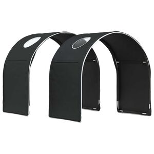 vidaXL Леглов тунел 2 pcs Черен 211 x 52,5 x 2 см Полиестер