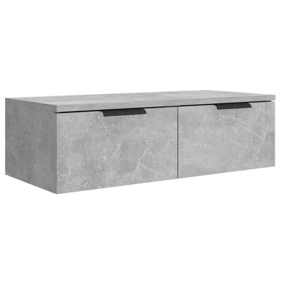 vidaXL Стенен шкаф, бетонно сив, 68x30x20 см, инженерно дърво