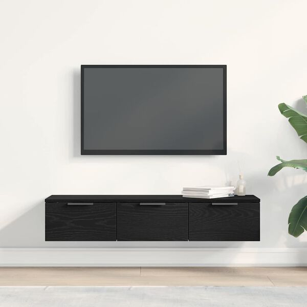 vidaXL Стенен шкаф Черния дъб 102 x 30 x 20 см Инженерно дърво