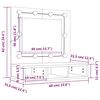 vidaXL Огледален шкаф с LED, опушен дъб, 60x31,5x62 см