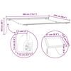 vidaXL Сгъваем навес Бяло 300 x 250 cm Текстил и стомана