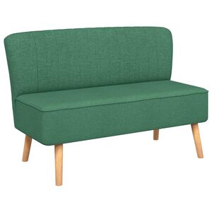 vidaXL Диван, плат, 117x55,5x77 см, зелен