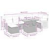 vidaXL Градински комплект диван с възглавници 5 части бежов полиратан