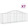 vidaXL Габионни кошници арка 7 бр 200x30x60/80 см поцинковано желязо