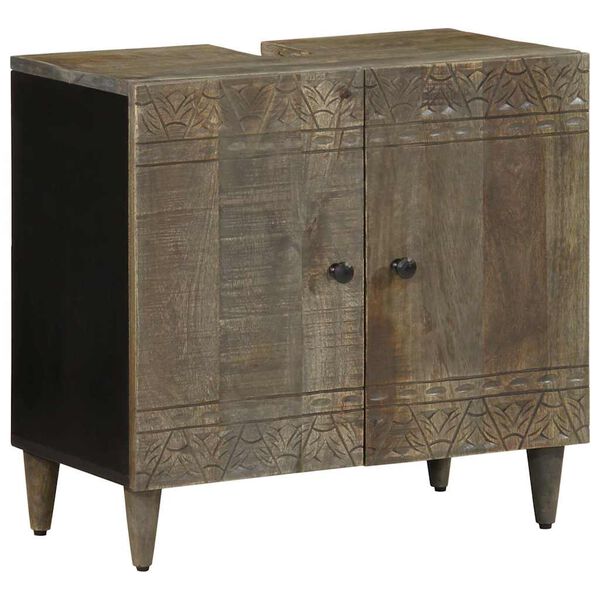 vidaXL Шкаф за баня 62x33x58 см масивно мангово дърво