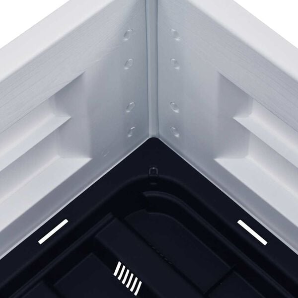 vidaXL Градинска висока леха, PP, бяла, 43x43x35 см