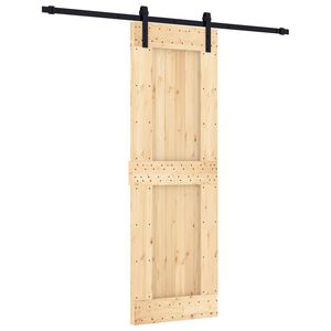 vidaXL Преплъзваща се врата 70 x 210 cm Естествено и черно