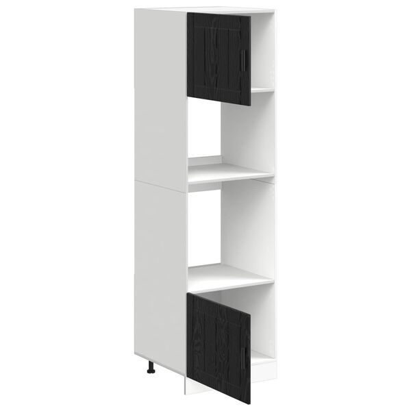 vidaXL Кухненски шкаф Черния дъб 60 x 57 x 207 см Инженерно дърво