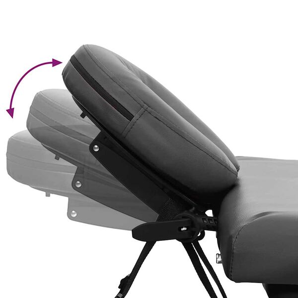 vidaXL Масажна кушетка с 4 зони, алуминиева рамка, антрацит, 186х68 см