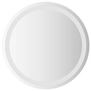vidaXL LED огледало за баня Прозрачен &Oslash; 50 cm закалено стъкло