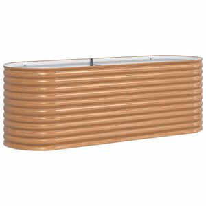 vidaXL Повдигнато легло Кафяво 240 x 80 x 81 cm Стомана