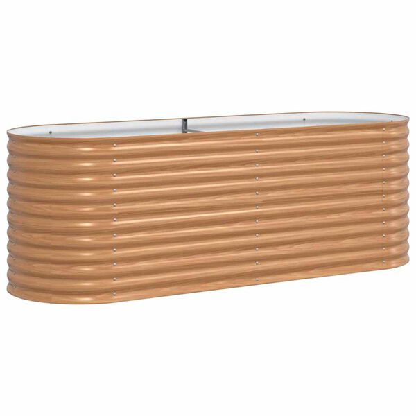 vidaXL Повдигнато легло Кафяво 240 x 80 x 81 cm Стомана