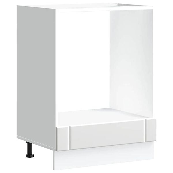 vidaXL Шкаф за фурна, Lucca, бял, инженерно дърво