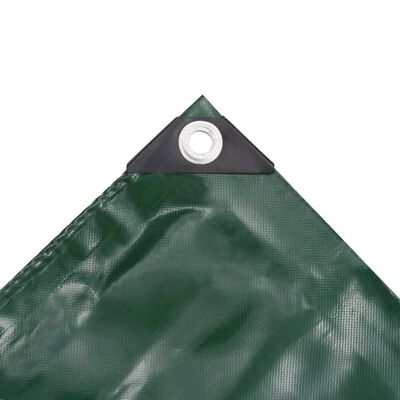 vidaXL Брезентово платнище, 650 гр/м², 4x7 м, цвят зелен