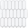 vidaXL Плочка с перо 20 бр. Бяло сиво 30 x 30 cm Полиуретан и PET