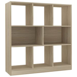 vidaXL Библиотека, дъб сонома, 97,5x29,5x100 см, инженерно дърво