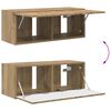 vidaXL Комплект за стена на телевизор 4 pcs Дъб Инженерно дърво