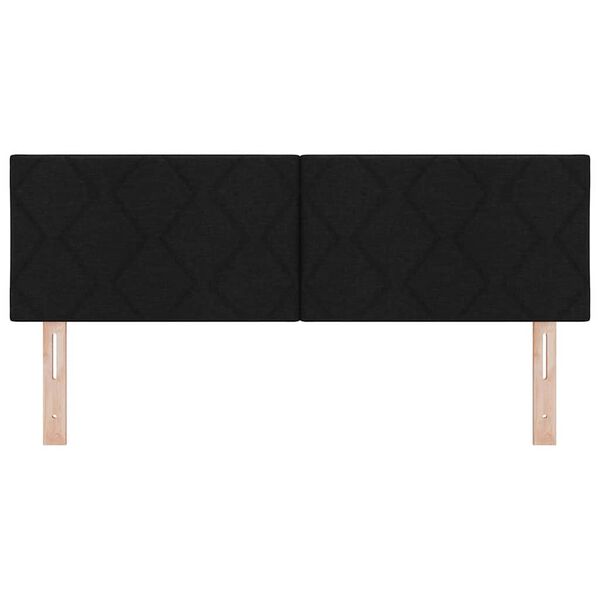 vidaXL Облегалка за глава с таблото Черно 144 см Изкуствена