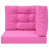 vidaXL Възглавница за диван на открито 3 pcs Розово Полиестер