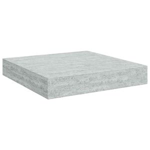 vidaXL Окачен стенен рафт, бетонно сив, 23x23,5x3,8 см, МДФ