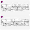 vidaXL Комплект дивани за открито 8 pcs Натурален и Антрацит