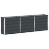 vidaXL Кашпа Антрацит 240 x 40 x 75 см Стомана