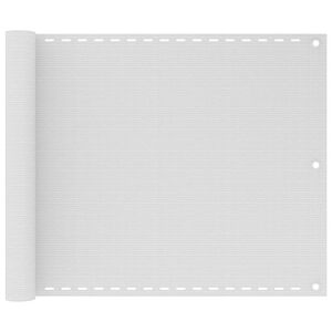 vidaXL Балконски параван, бял, 75x500 см, HDPE