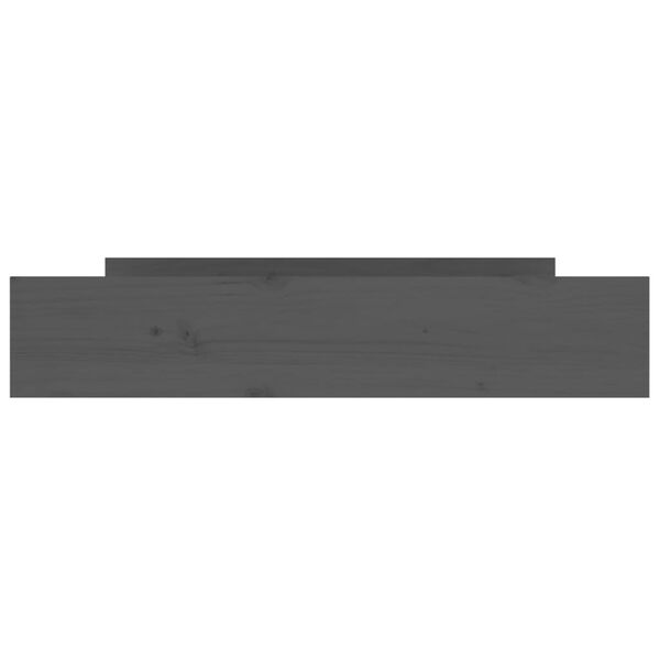 vidaXL Чекмеджета за легло, 2 бр, Сиво, бор масив