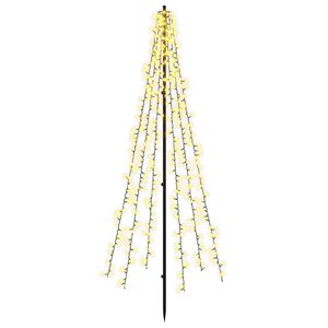vidaXL LED Коледна Елха 165 см 540 LED светодиода Топло бяло Стомана