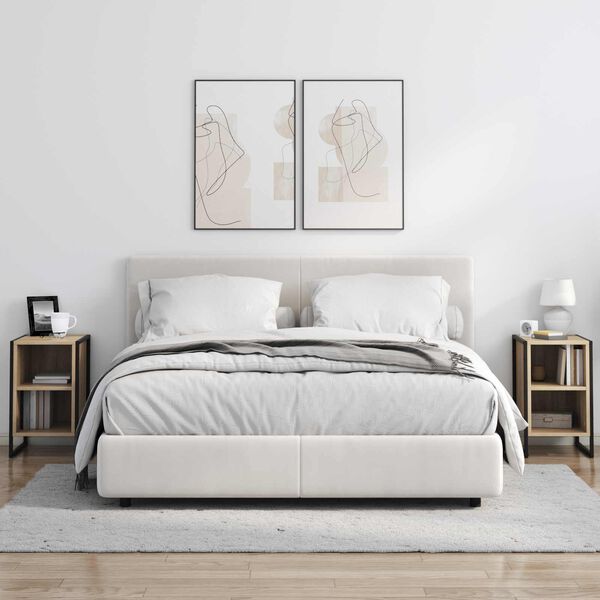 vidaXL Нощно шкафче Сонома 39.5 x 30 x 50 см Инженерно дърво