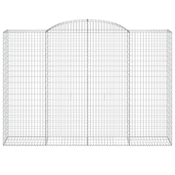 vidaXL Габионни кошници арка 6 бр 300x50x200/220 см поцинковано желязо