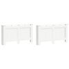 vidaXL Паравани за радиатори, 2 бр, бели, 152x19x81,5 см, МДФ