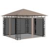 vidaXL Шатра с мрежа против комари, 3x3x2,73 м, таупе, 180 г/м&sup2;