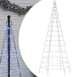 vidaXL LED коледна елха 200 LED синьо 180 см