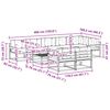vidaXL Комплект дивани за открито 9 pcs Натурален и Крема