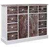 vidaXL Бюфет с 10 чекмеджета, кафяв, 113x30x79 см, дърво