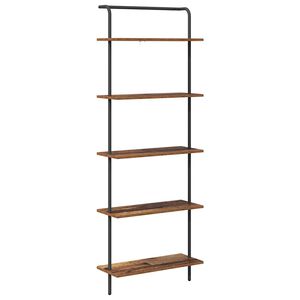 vidaXL Рафт за книги 5 нива 60 x 24 x 168 см Инженерна дървесина