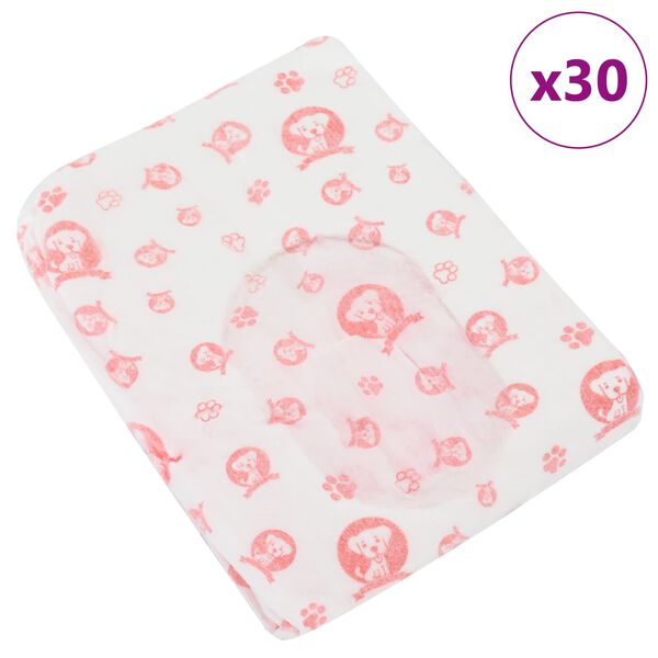 vidaXL Еднократна дамска пелена за кучета 30 pcs Бяло L